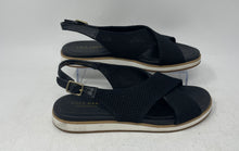 Load image into Gallery viewer, Cole Haan Womens Mikaela Black Stitchlite Open Toe Slingback Sandals Size 7B

