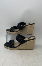 Load image into Gallery viewer, White House Black Market Womens Rebecca Black Braided Strap Wedge Sandals Sz 10M
