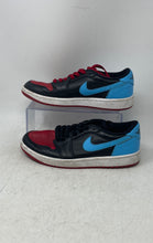 Load image into Gallery viewer, Nike Womens Air Jordan 1 Retro Low OG Black Blue Red Sneaker Shoes Size 8
