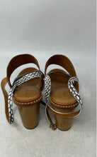 Load image into Gallery viewer, Coach Womens Sevilla Brown Black Leather Block Heel Slingback Sandals Size 11B
