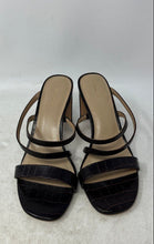 Load image into Gallery viewer, Ann Taylor Womens Brown Leather Open Toe Slip-On Block Platform Heels Size 8M
