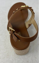 Load image into Gallery viewer, Michael Kors Womens Brown Beige Wedge Platform Sandals Size 6.5M
