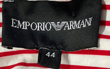 Load image into Gallery viewer, Emporio Armani Womens Multicolor Striped Long Sleeve Button-Up Shirt Size 44
