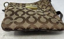 Load image into Gallery viewer, Coach Womens Kristin Brown Signature Graphic Op Art Swingpack Crossbody Bag

