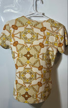 Load image into Gallery viewer, Guess Womens Multicolor Printed Short Sleeve Henley Neck T-Shirt Size Large
