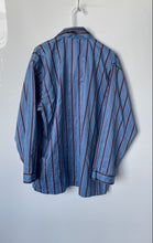 Load image into Gallery viewer, Brooks Brothers Mens Blue Printed Long Sleeve Button-Up Shirt Size Large
