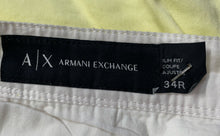 Load image into Gallery viewer, Armani Exchange Mens Yellow Flat Front Slim Fit Straight Leg Chino Pants Sz 34R
