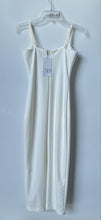 Load image into Gallery viewer, Zara Womens White Sleeveless Sweetheart Neck Midi Bodycon Dress Size S With Tag
