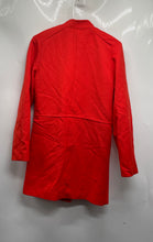 Load image into Gallery viewer, H&amp;M Womens Orange Long Sleeve Pockets Collared Regular Fit Overcoat Size 2
