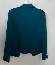 Load image into Gallery viewer, Calvin Klein Womens Teal Long Sleeve Collared One-Button Blazer Size 16
