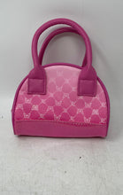 Load image into Gallery viewer, Juicy Couture Womens Pink Monogram Faux Leather Glitter Small Satchel Purse
