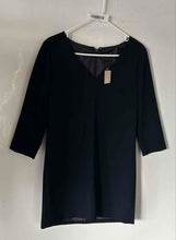 Load image into Gallery viewer, J.Crew Womens Navy Blue 3/4 Sleeve Back Zip Mini Dress Size 4 With Tag
