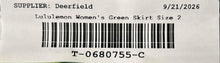 Load image into Gallery viewer, Lululemon Womens Green Front Pockets V-Waist Mid-Rise Tennis Mini Skirt Size 2
