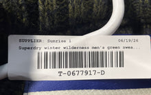 Load image into Gallery viewer, Superdry Mens Gray Green Winter Wilderness Cable Knit Pullover Sweater Size L
