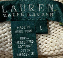 Load image into Gallery viewer, Lauren Ralph Lauren Womens Beige 3/4 Sleeve Knitted Pullover Sweater Size L
