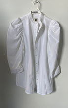 Load image into Gallery viewer, Anne Klein Womens White Textured 3/4 Puff Sleeve Button Front Blouse Top Size 2
