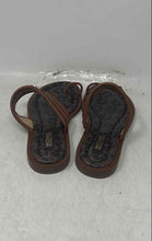 Load image into Gallery viewer, Michael Kors Womens Brown Leather Toe Ring Slip-On Flat Slide Sandals Size 6M
