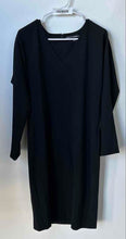 Load image into Gallery viewer, Linda Allard Ellen Tracy Womens Black V-Neck Long Sleeve Shift Dress Size 8
