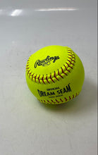 Load image into Gallery viewer, Rawlings Official Dream Seam Fast Pitch Yellow Red Stitching Pro Softball
