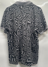 Load image into Gallery viewer, CXL By Christian Lacroix Mens Gray &amp; Black Abstract Print Cotton Polo Shirt Sz L
