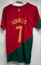 Load image into Gallery viewer, Mens Red Green Short Sleeve Portugal Home Cristiano Ronaldo #7 Jersey Size L
