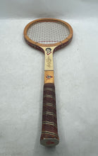 Load image into Gallery viewer, Vintage Dunlop Marty Riessen Autographed Wooden Professional Tennis Racquet
