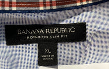 Load image into Gallery viewer, Banana Republic Mens Multicolor Plaid Print Slim-Fit Button-Up Shirt Size XL
