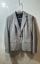 Load image into Gallery viewer, Zara Basic Womens Gray Notch Lapel Flap Pocket Long Sleeve One-Button Blazer 10
