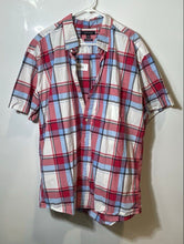 Load image into Gallery viewer, Tommy Hilfiger Mens Red Plaid Short Sleeve Classic Fit Button-Up Shirt Size XXL
