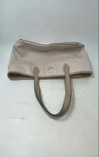 Load image into Gallery viewer, Guess Womens Beige Monogram Print Leather Inner Pockets Double Handles Tote Bag
