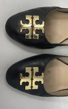 Load image into Gallery viewer, Authentic Tory Burch Womens Raleigh Black Wedge Pump Heels Size 8M Damaged
