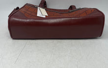 Load image into Gallery viewer, Bueno Womens Brown Croc Embossed Faux Leather Zip Top Shoulder Handbag With Tags
