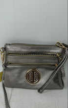 Load image into Gallery viewer, Giani Bernini Womens Silver-Tone Leather Adjustable Strap Crossbody Bag w/ Tags
