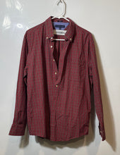 Load image into Gallery viewer, Tommy Hilfiger Mens Red Plaid Cotton Button-Down Long Sleeve Dress Shirt Size L
