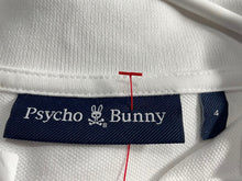 Load image into Gallery viewer, Psycho Bunny Mens White Cotton Spread Collar Short Sleeve Polo Shirt Size 4
