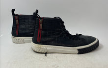 Load image into Gallery viewer, Karl Lagerfeld Mens Black Croc Embossed Round Toe Lace-Up Sneaker Shoes Size 10
