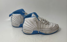 Load image into Gallery viewer, Nike Boys Air Jordan 12 151186-112 White Blue Lace-Up Sneakers Shoes Size 3Y
