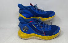 Load image into Gallery viewer, Under Armour Unisex Curry 3Z7 Blue White Yellow Basketball Shoes Size M8 W9.5
