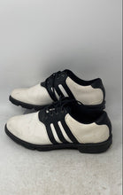 Load image into Gallery viewer, Adidas Mens Z Traxion White Black Leather Round Toe Lace-Up Golf Shoes Size 9.5
