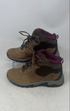Load image into Gallery viewer, Timberland Womens Mt. Maddsen Mid Brown &amp; Purple Leather Hiking Boots Size 6
