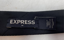 Load image into Gallery viewer, Express Mens Black Gray Printed Adjustable Long Formal Designer Tie

