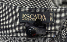 Load image into Gallery viewer, Authentic Escada Womens Black White Wool Pleated Front Trouser Pants Size EUR 40

