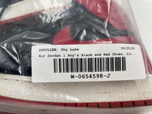Load image into Gallery viewer, Authentic Nike Kids Jordan 1 Retro High OG Black Red Sneaker Shoes Size 5.5Y
