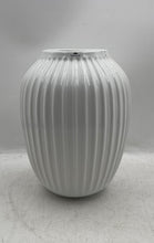 Load image into Gallery viewer, Kahler Hans Christian Bauer White Ribbed Collectible Ceramic Home Decor Vase
