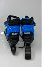 Load image into Gallery viewer, M-Gro Kids Blue And Black Illuminating Wheels Adjustable Inline Skates Size 1-5
