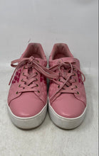 Load image into Gallery viewer, Michael Kors Womens Pink Poppy Logo Embossed Stripe Sneaker Shoes Size 6.5M
