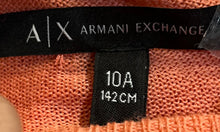 Load image into Gallery viewer, Armani Exchange Girls Orange Long Sleeve Knitted Pullover Sweater Size 10A
