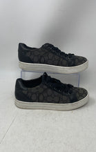 Load image into Gallery viewer, Coach Womens Paddy Black Gray Signature Print Platform Sneaker Shoes Size 8 B
