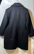 Load image into Gallery viewer, Banana Republic Womens Black Pockets Double-Breasted Overcoat Size L With Tag
