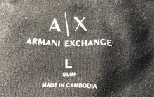 Load image into Gallery viewer, Armani Exchange Mens Black Slim-Fit Short Sleeve Pullover T-Shirt Size L
